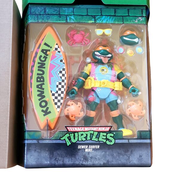 Super7 Teenage Mutant Ninja Turtles 18cm Sewer Surfer Mike Action Figure 2021 - Picture 2 of 9
